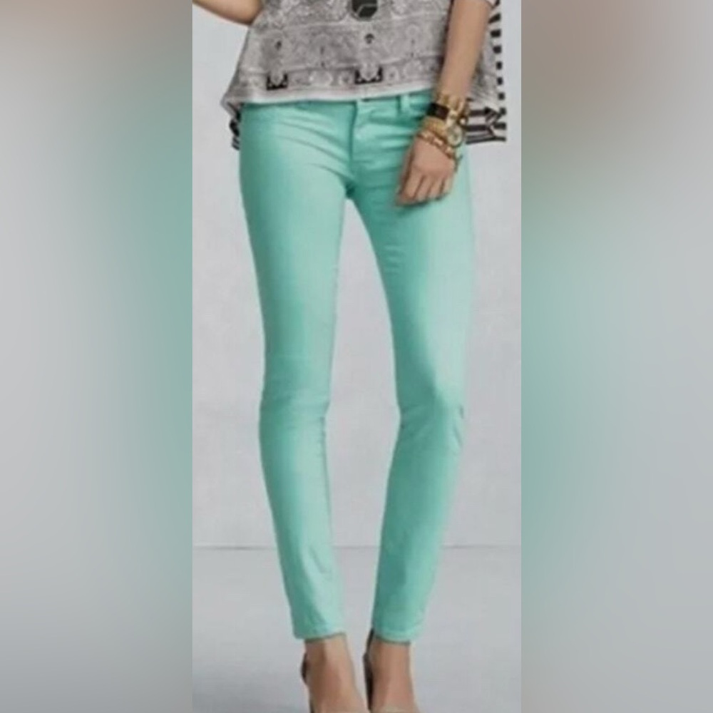 Cabi Mint Green Skinny Jeans